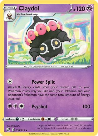 Claydol 58/163 - SWSH05 Battle Styles - Poke-Collect
