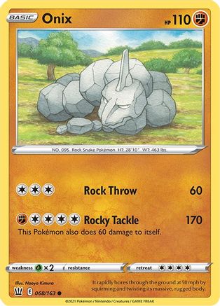 Onix 68/163 - SWSH05 Battle Styles Reverse Holofoil - Poke-Collect