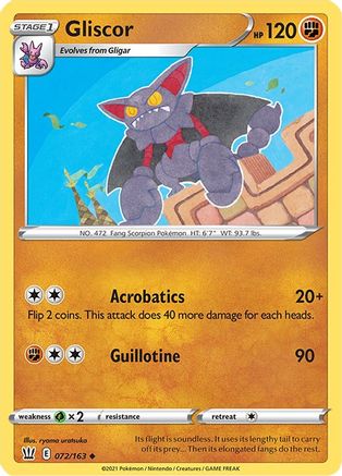 Gliscor 72/163 - SWSH05 Battle Styles Reverse Holofoil - Poke-Collect