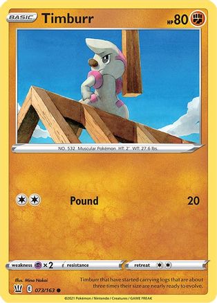 Timburr 73/163 - Battle Styles Reverse Holofoil - Poke-Collect