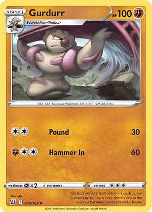 Gurdurr 74/163 - SWSH05 Battle Styles - Poke-Collect
