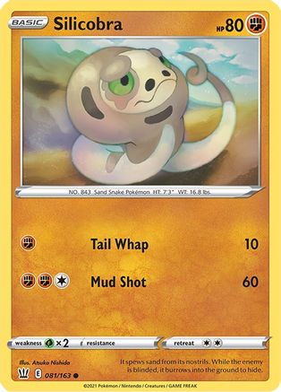 Silicobra 81/163 - SWSH05 Battle Styles Reverse Holofoil - Poke-Collect