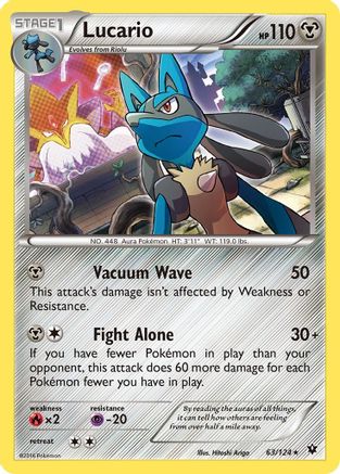 Lucario - 63/124 (Cosmos Holo) 63 - Miscellaneous Cards & Products Holofoil - Poke-Collect