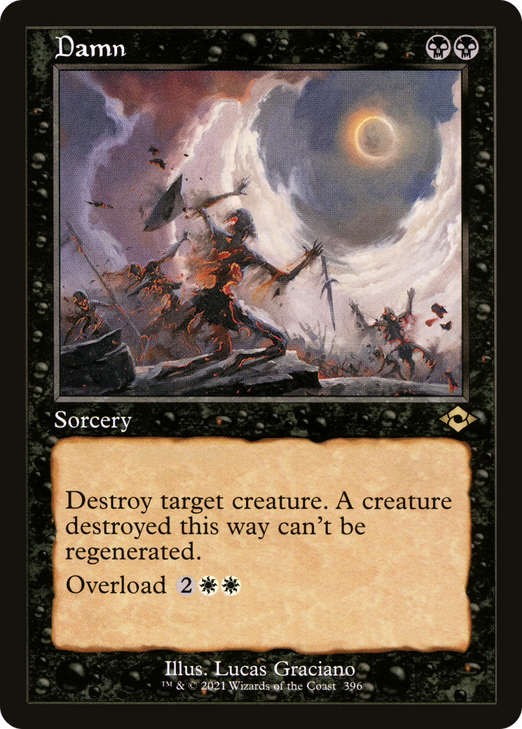 Damn (MH2-396) - Modern Horizons 2 Etched Foil - Poke-Collect