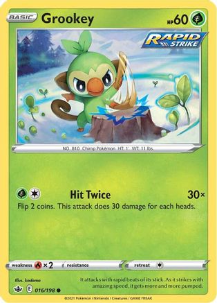 Grookey 16/198 - SWSH06 Chilling Reign - Poke-Collect
