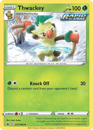 Thwackey 17/198 - Chilling Reign Reverse Holofoil - Poke-Collect