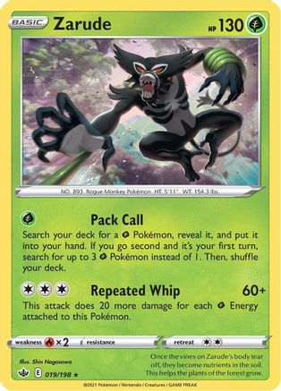 Zarude 19/198 - Chilling Reign Reverse Holofoil - Poke-Collect