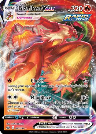 Blaziken VMAX 21/198 - SWSH06 Chilling Reign Holofoil - Poke-Collect