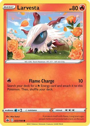 Larvesta 23/198 - SWSH06 Chilling Reign - Poke-Collect