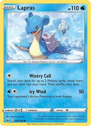 Lapras 29/198 - SWSH06 Chilling Reign - Poke-Collect