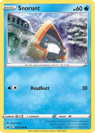 Snorunt 35/198 - Chilling Reign Reverse Holofoil - Poke-Collect