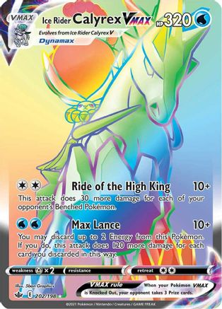 Ice Rider Calyrex VMAX (Secret) 202/198 - SWSH06 Chilling Reign Holofoil - Poke-Collect