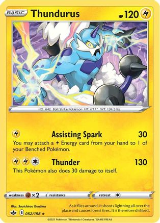 Thundurus 52/198 - Chilling Reign Reverse Holofoil - Poke-Collect