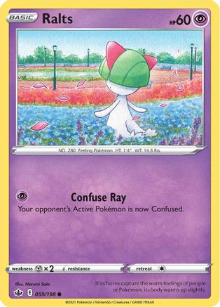 Ralts 59/198 - SWSH06 Chilling Reign Reverse Holofoil - Poke-Collect