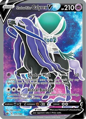 Shadow Rider Calyrex V (Full Art) 171/198 - SWSH06 Chilling Reign Holofoil - Poke-Collect