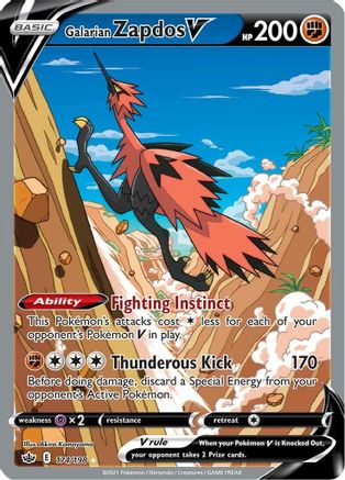 Galarian Zapdos V (Alternate Full Art) 174/198 - SWSH06 Chilling Reign Holofoil - Poke-Collect