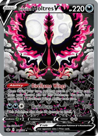Galarian Moltres V (Alternate Full Art) 177/198 - SWSH06 Chilling Reign Holofoil - Poke-Collect