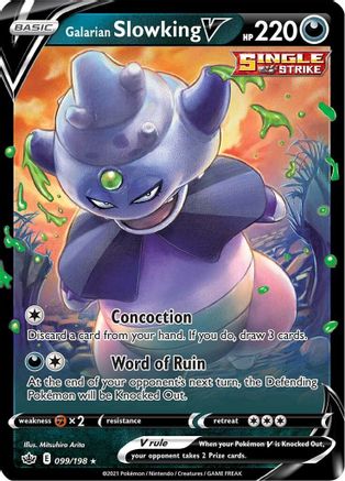 Galarian Slowking V 99/198 - SWSH06 Chilling Reign Holofoil - Poke-Collect