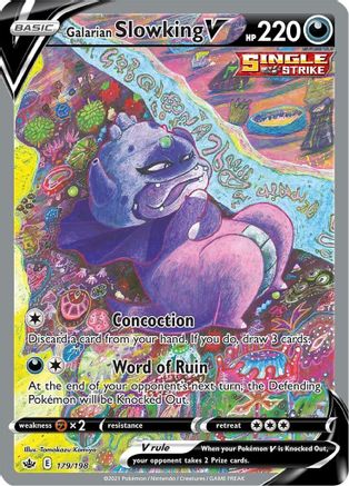 Galarian Slowking V (Alternate Full Art) 179/198 - SWSH06 Chilling Reign Holofoil - Poke-Collect