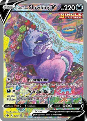 Galarian Slowking V (Alternate Full Art) 179/198 - SWSH06 Chilling Reign Holofoil - Poke-Collect