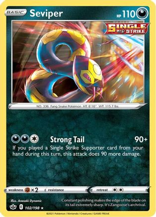 Seviper 102/198 - SWSH06 Chilling Reign - Poke-Collect