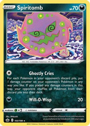 Spiritomb 103/198 - Chilling Reign Reverse Holofoil - Poke-Collect