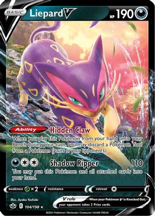 Liepard V 104/198 - SWSH06 Chilling Reign Holofoil - Poke-Collect