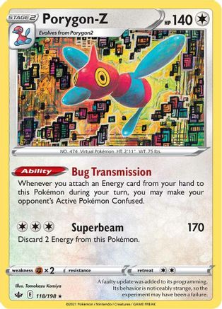 Porygon-Z 118/198 - SWSH06 Chilling Reign Reverse Holofoil - Poke-Collect