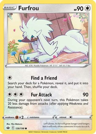 Furfrou 126/198 - SWSH06 Chilling Reign - Poke-Collect