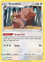 Greedent 128/198 - SWSH06 Chilling Reign Reverse Holofoil - Poke-Collect