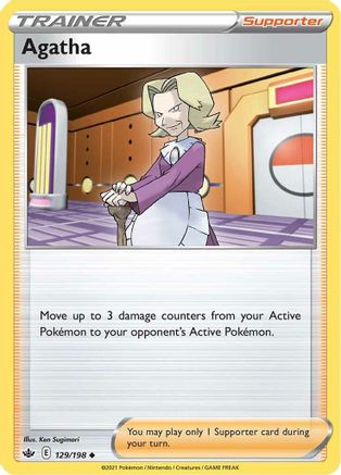 Agatha 129/198 - SWSH06 Chilling Reign Reverse Holofoil - Poke-Collect