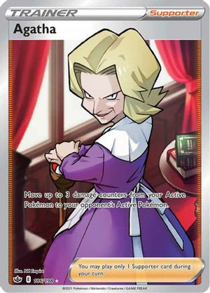 Agatha (Full Art) 186/198 - SWSH06 Chilling Reign Holofoil - Poke-Collect
