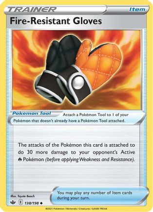 Fire-Resistant Gloves 138/198 - SWSH06 Chilling Reign - Poke-Collect