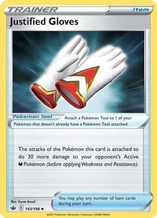 Justified Gloves 143/198 - SWSH06 Chilling Reign Reverse Holofoil - Poke-Collect