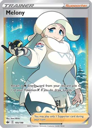 Melony (Full Art) 195/198 - SWSH06 Chilling Reign Holofoil - Poke-Collect