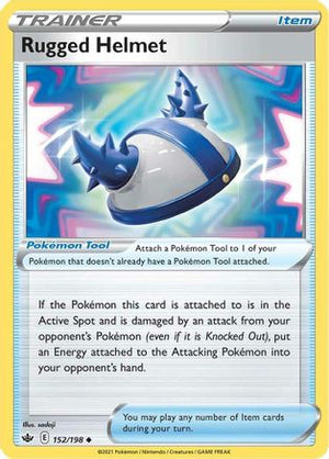 Rugged Helmet 152/198 - SWSH06 Chilling Reign Reverse Holofoil - Poke-Collect