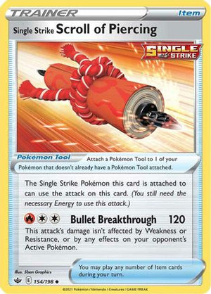 Single Strike Scroll of Piercing 154/198 - SWSH06 Chilling Reign Reverse Holofoil - Poke-Collect