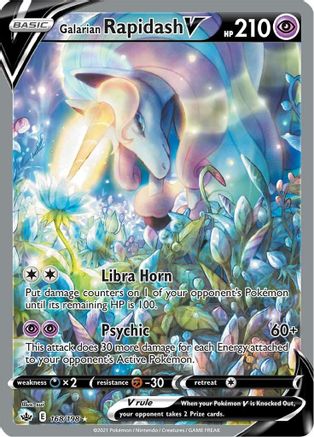 Galarian Rapidash V (Alternate Full Art) 168/198 - SWSH06 Chilling Reign Holofoil - Poke-Collect