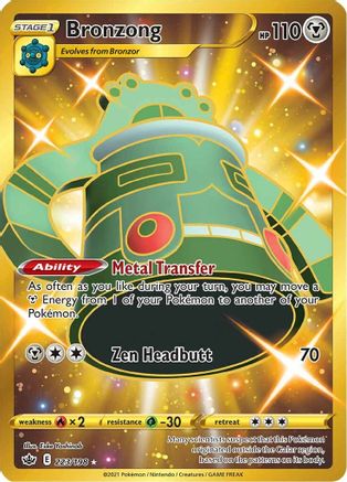 Bronzong (Secret) 223/198 - SWSH06 Chilling Reign Holofoil - Poke-Collect