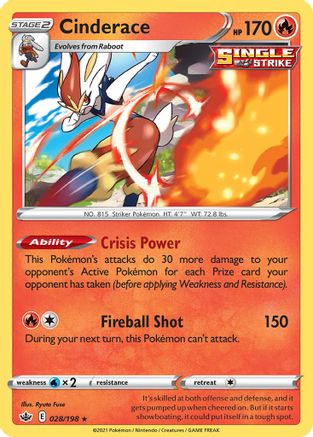 Cinderace - 028/198 28 - Deck Exclusives - Poke-Collect