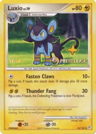 Luxio - 52/130 (Prerelease) [Staff] 52 - Nintendo Promos - Poke-Collect