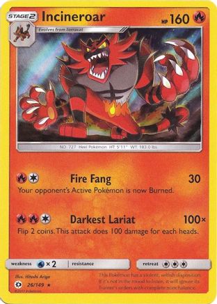 Incineroar - 26/149 (Water Web Holo) 26 - Miscellaneous Cards & Products Holofoil - Poke-Collect