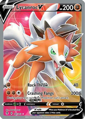 Lycanroc V (Full Art) 187/203 - SWSH07 Evolving Skies Holofoil - Poke-Collect