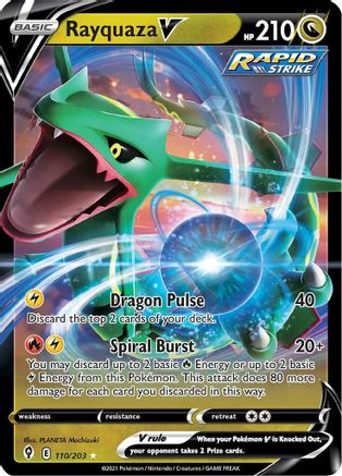 Rayquaza V 110/203 - SWSH07 Evolving Skies Holofoil - Poke-Collect