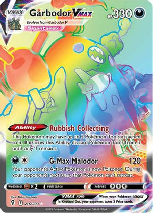 Garbodor VMAX (Secret) 216/203 - SWSH07 Evolving Skies Holofoil - Poke-Collect