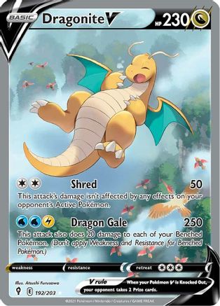 Dragonite V (Alternate Full Art) 192/203 - SWSH07 Evolving Skies Holofoil - Poke-Collect