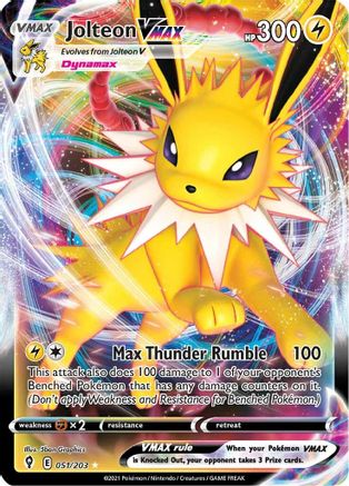 Jolteon VMAX 51/203 - SWSH07 Evolving Skies Holofoil - Poke-Collect