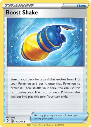 Boost Shake 142/203 - SWSH07 Evolving Skies Reverse Holofoil - Poke-Collect