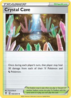 Crystal Cave 144/203 - SWSH07 Evolving Skies Reverse Holofoil - Poke-Collect