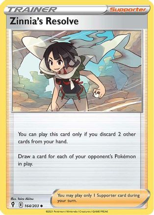 Zinnia's Resolve 164/203 - Evolving Skies Reverse Holofoil - Poke-Collect
